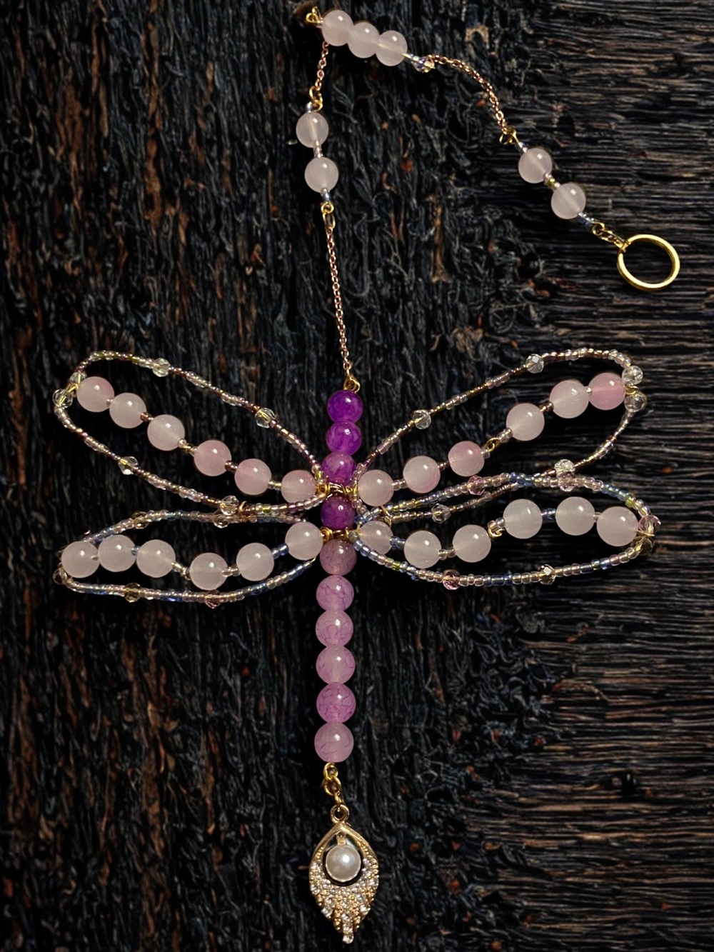 Purple Healing Dragonfly Sun Catcher